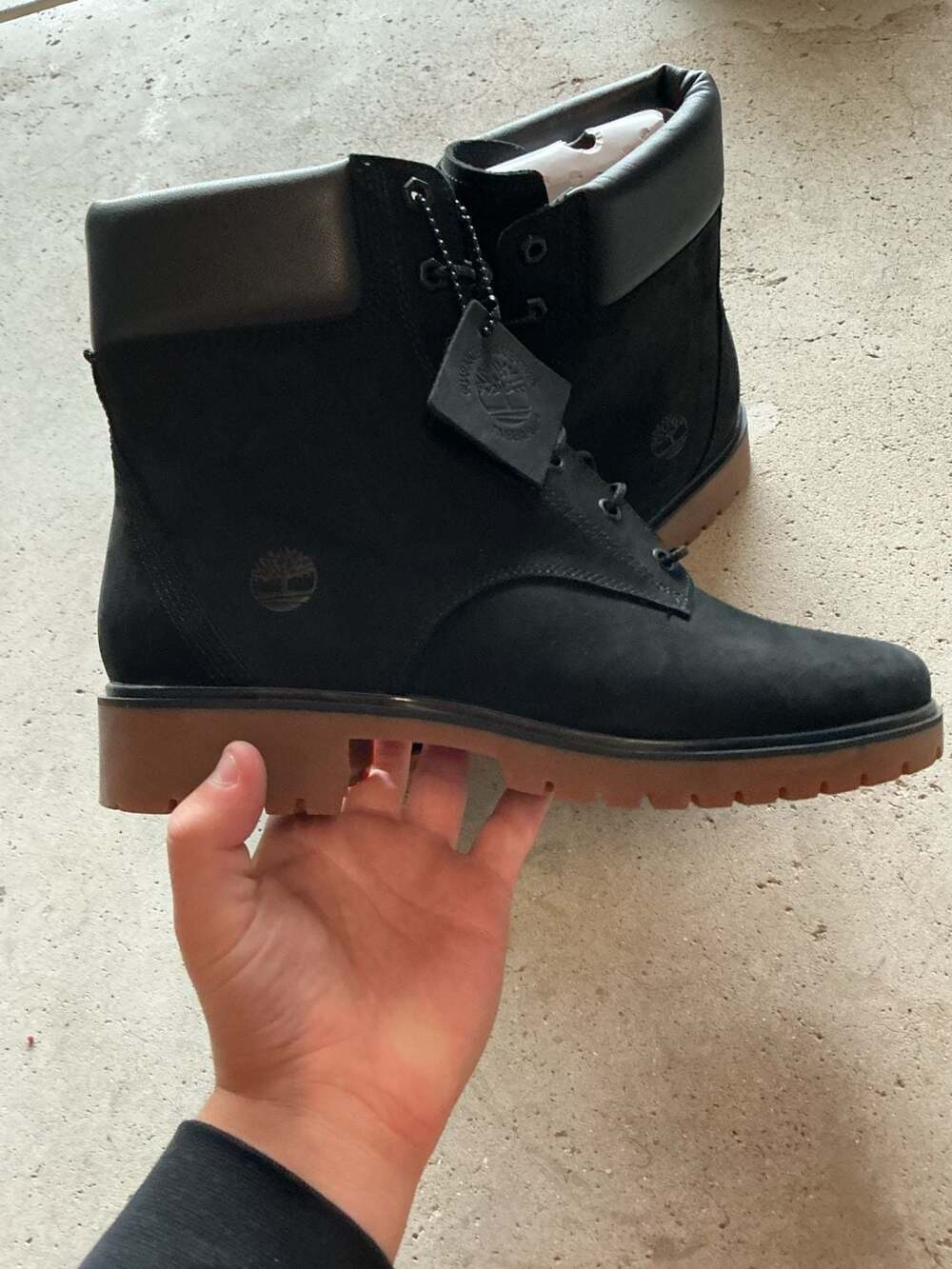 Timberland Jayne 6-Inch Boot New Size 10 Black Nubuck Leather Waterproof 8.5 Men